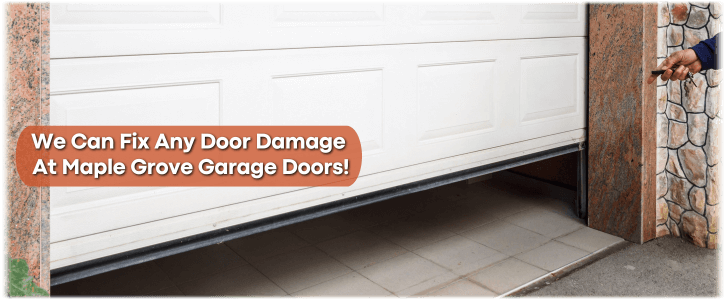 Garage Door Off Track In Maple Grove